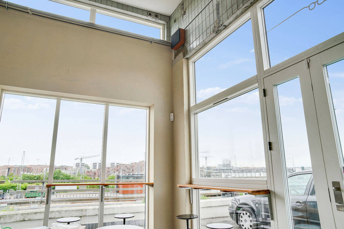 Udkig til banegraven og Aarhus skyline